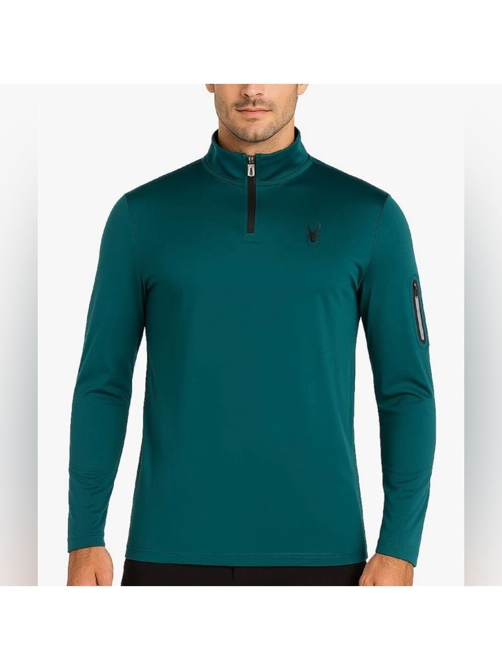 Spyder Men's Teal Half-Zip Performance Pullover